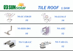 1.5KW Tile Roof Mounting System